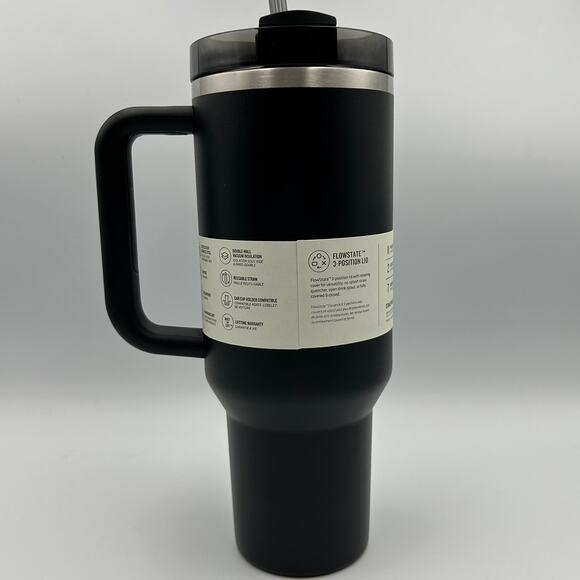 Stanley 40 Oz Stainless Steel Flowstate Quencher Tumbler Black - Brand New - Picture 2 of 5